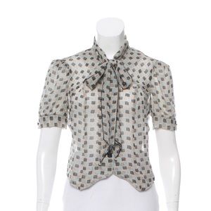 Anna Sui Silk Printed Top